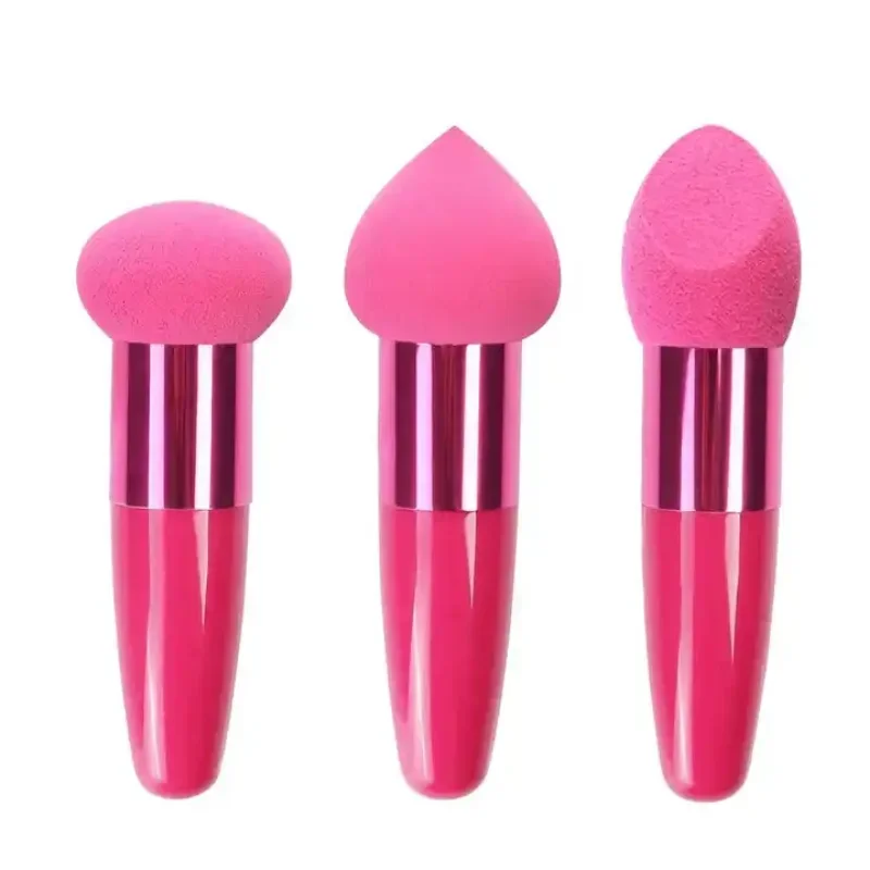 3PC Women Mushroom Head Foundation Powder Sponge Beauty Cosmetic Puff Pędzle do makijażu twarzy z uchwytem