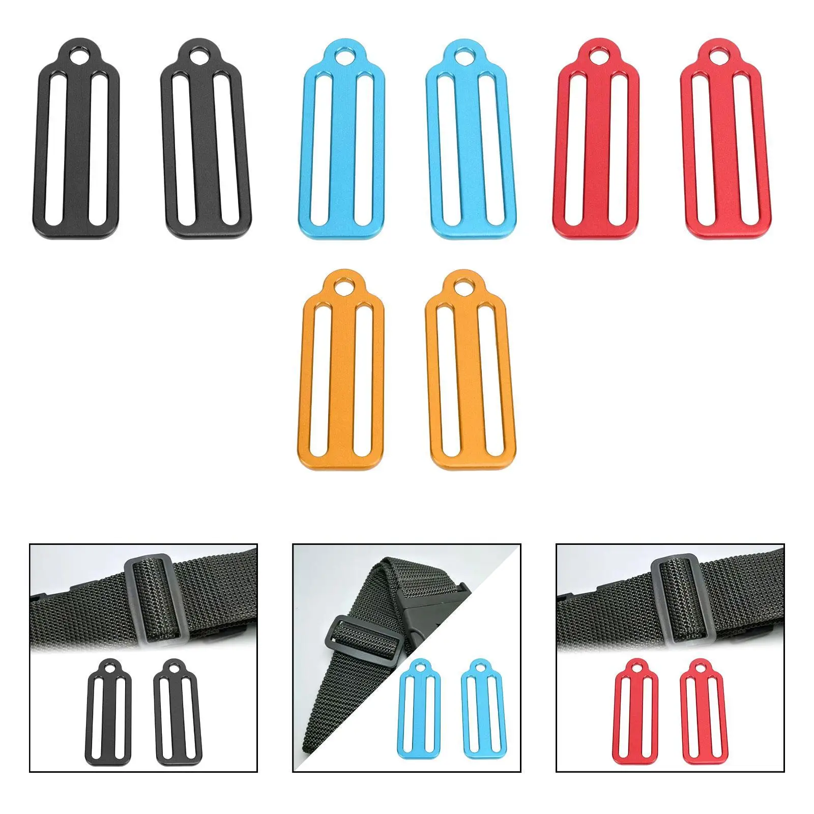 2x Weight Belt Sliders Snap Harness Band Diving Slide Fasteners Gear Weight Belt