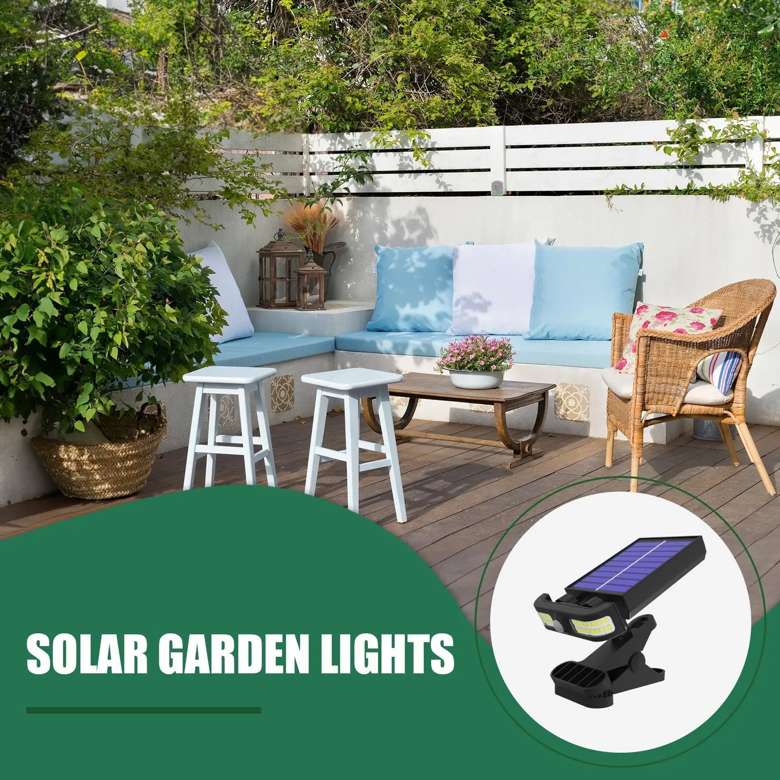 

Солнечные садовые фонари с зажимом, солнечные дворовые фонари для наружного фонаря с датчиком движения и регулируемой яркостью, освещение для сада