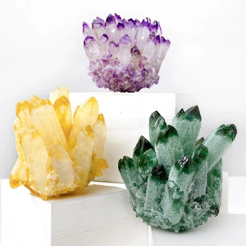 

Reiki Crystal Cluster Healing Quartz Cluster Unique Gemstone Tabletop Ornament