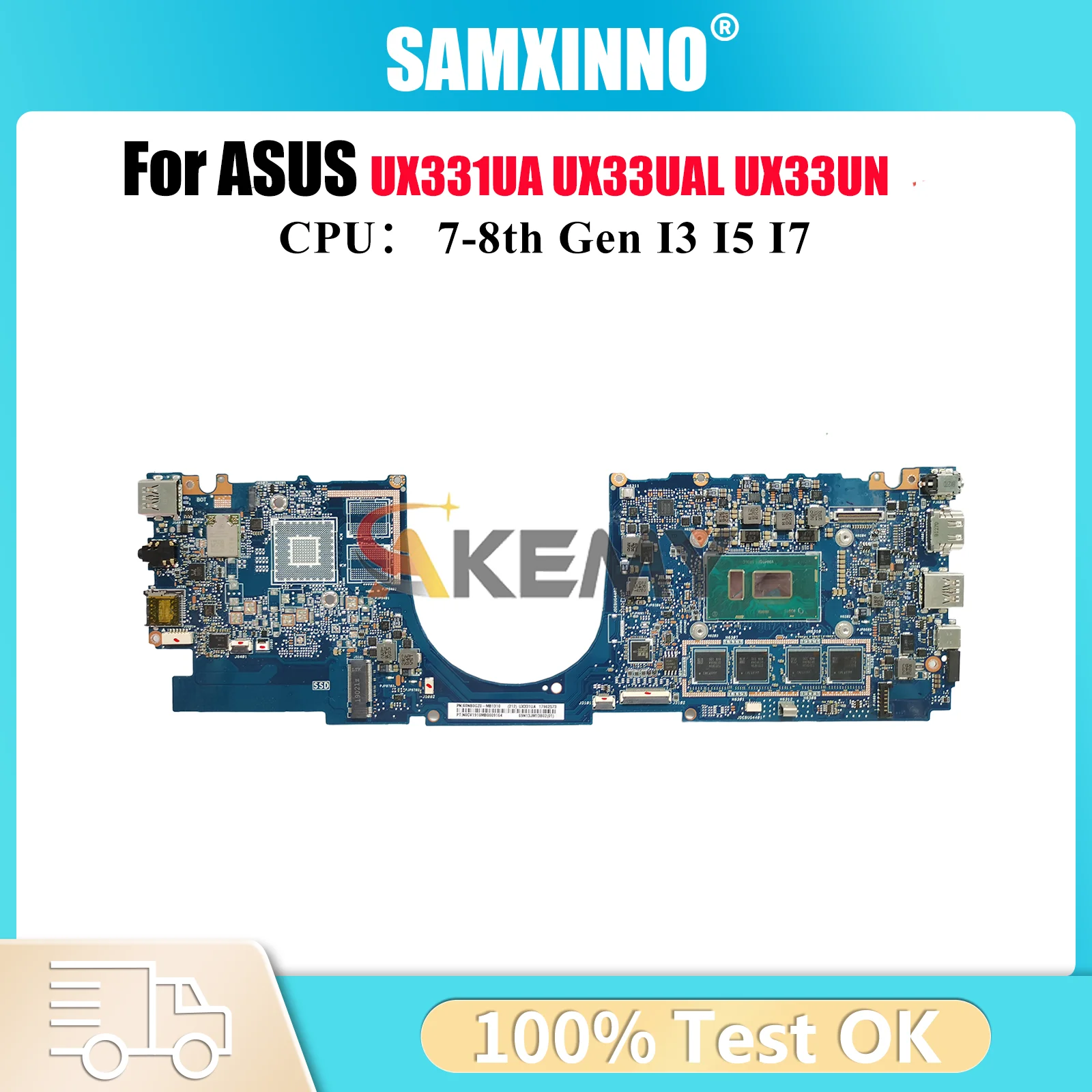 

UX331UA Laptop Motherboard For ASUS ZenBook U3300U UX331 UX33UN UX33UA BX331U UX33UAL Mainboard With I3 I5 I7 CPU 100% tests OK