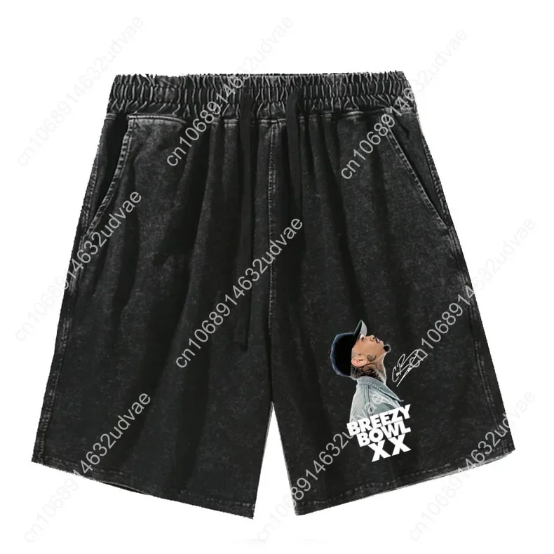 

Chris Brown Shorts Man Woman Teenager Retro Short Pants Vintage Cotton Elastic Soft Beach Shorts Pattern Logo Customized Pant