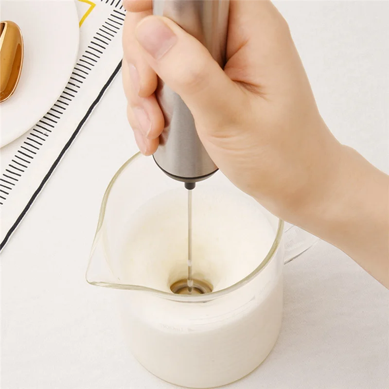 Portable Rechargeable Electric Milk Frother Foam Maker Handheld Foamer High Speeds Drink Mixer Coffee Frothing Wand B