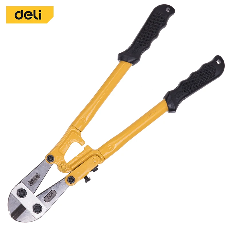 Deli 14in Bolt Cutter, Heavy-Duty Steel Construction with Comfortable Grip, High Cutting Power for Wires, Bolts, and Chains