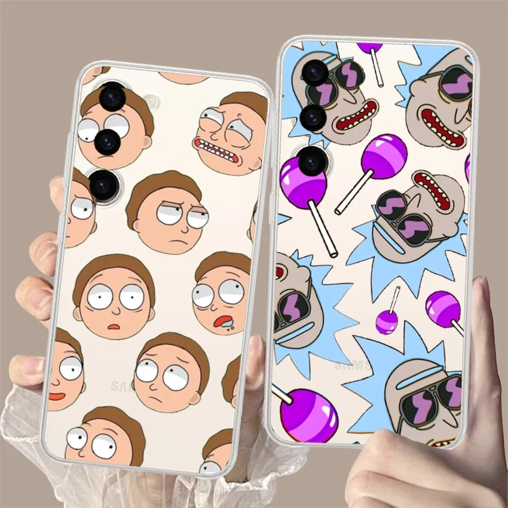 Cartoon R-Rick and boy Phone Case for Samsung Galaxy S8 8S G950F G950 A91 A80 A73 5G A72