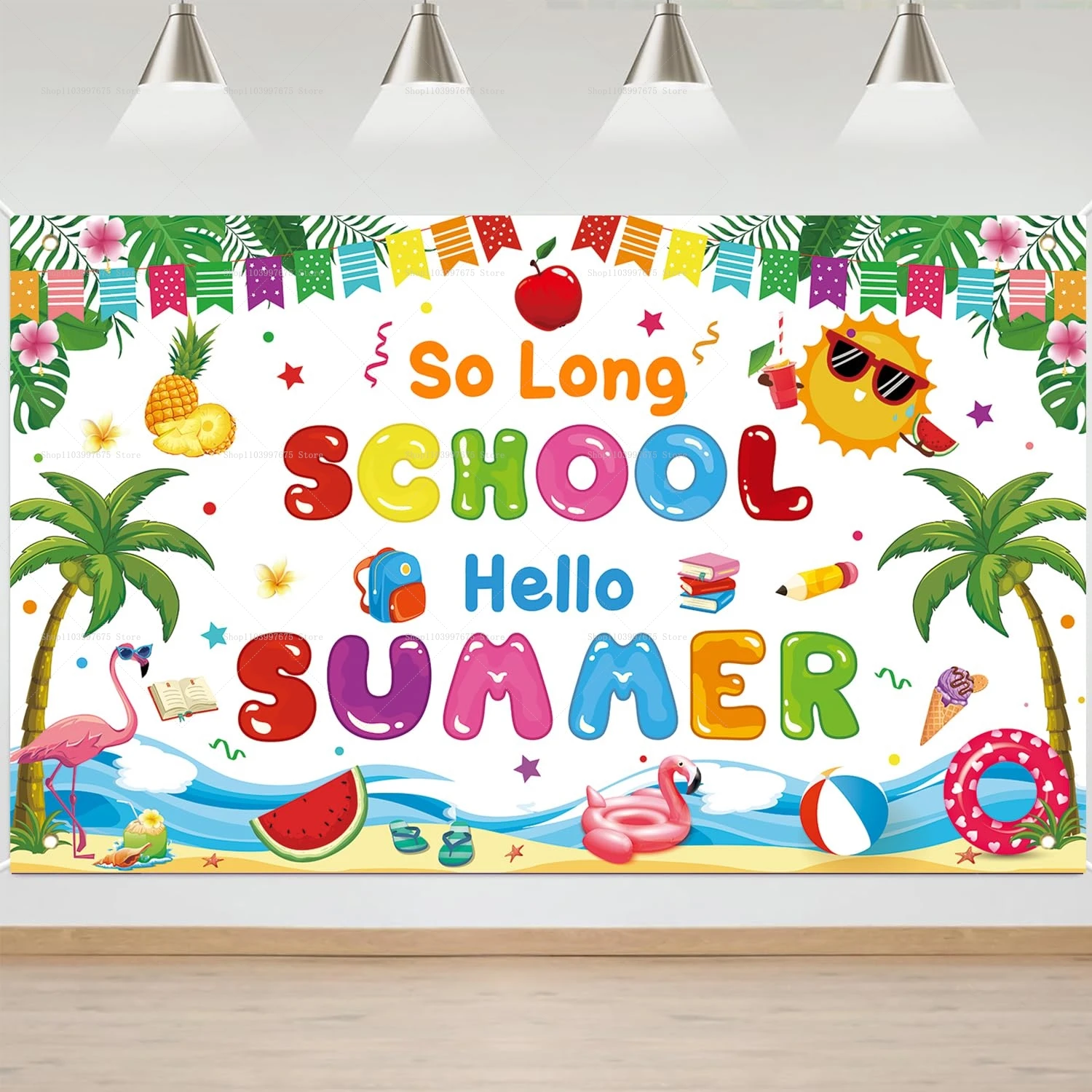 Gelukkige laatste schooldag ac - Summer Clothing Banner recensie en prijs
