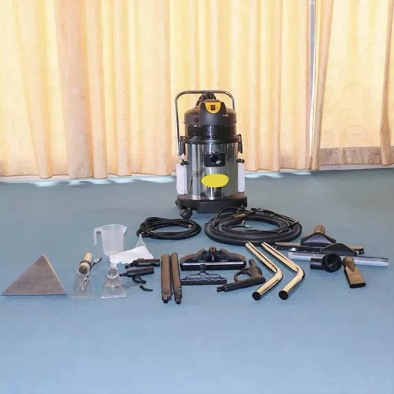 Limpiador de Alfombras y Tapicerías con Extracción por Pulverización, Doble Función de Pulverización y Recuperación de Aguas Residuales, Motor Estable de Bajo Ruido, Diseño Móvil con Ruedas