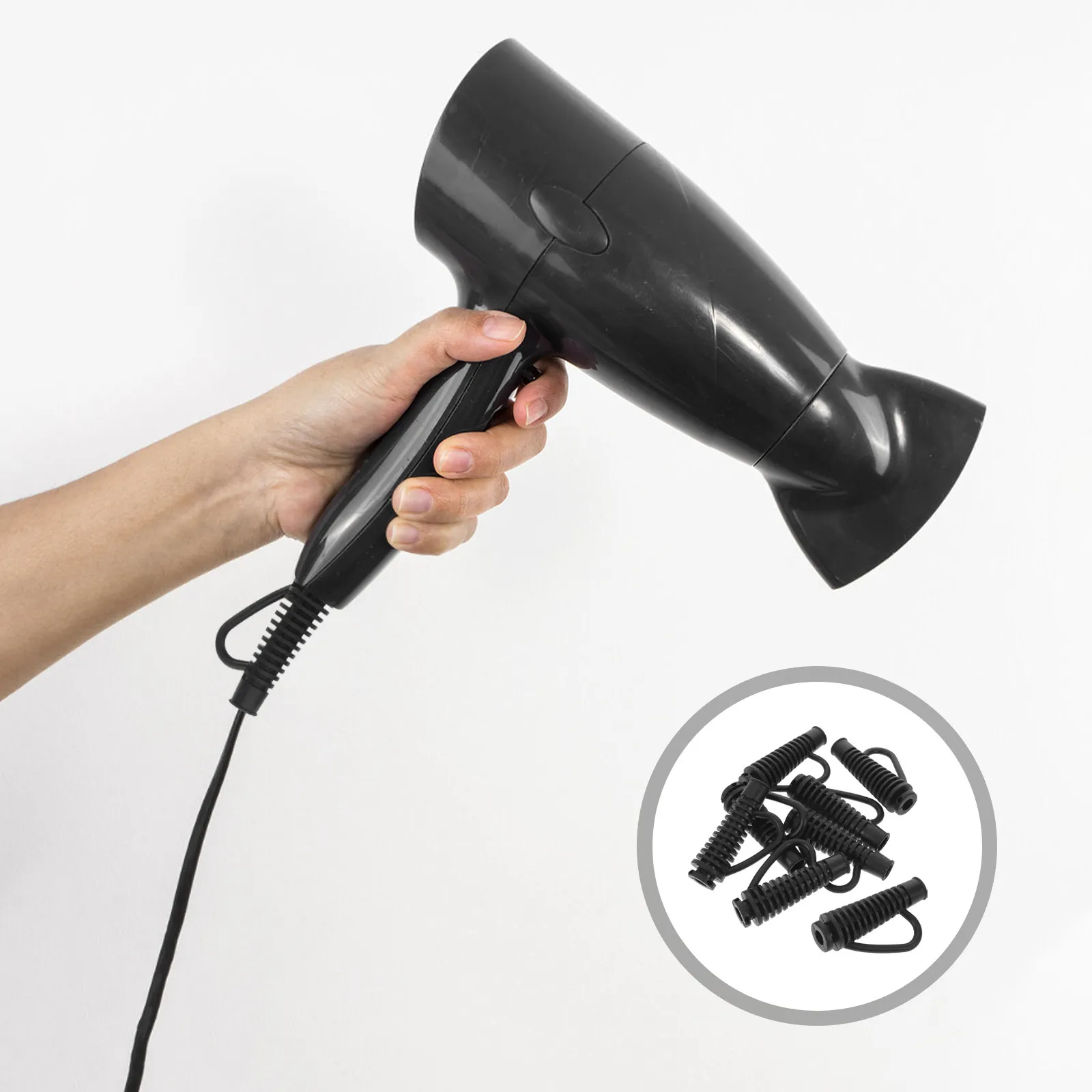 Protège-câble souple anti-pression pour sèche-cheveux, résistant à la chaleur, pour salon et usage domestique