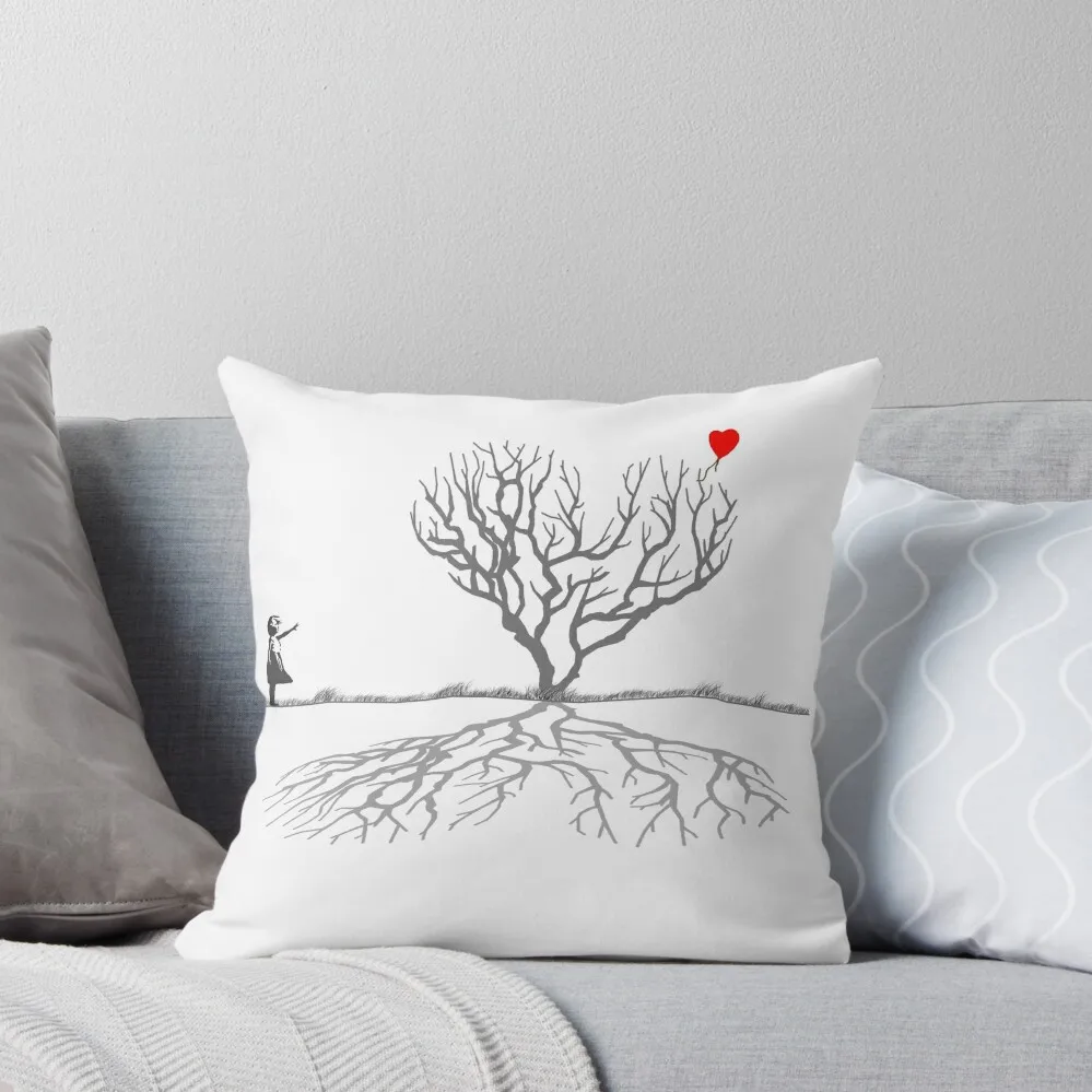 

Banksy Heart Tree Throw Pillow Pillow Covers Decorative Custom Cushion pillow