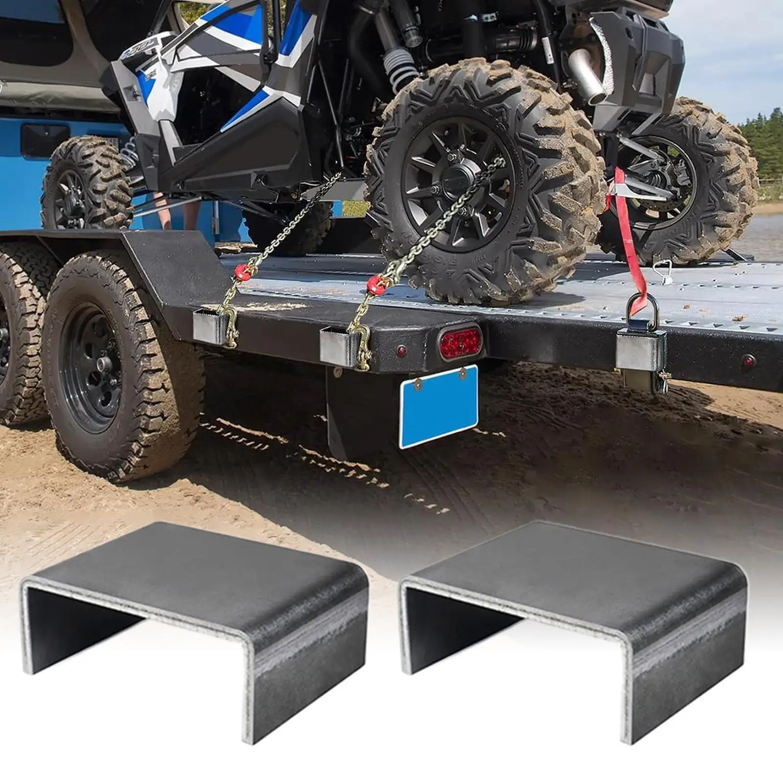 Trailer Stake Pocket 6Pcs/set Weld On Carbon Steel Tie Down Welded Trailer Pile Slots Truck Pile Fixing Device for Truck Bed Sid