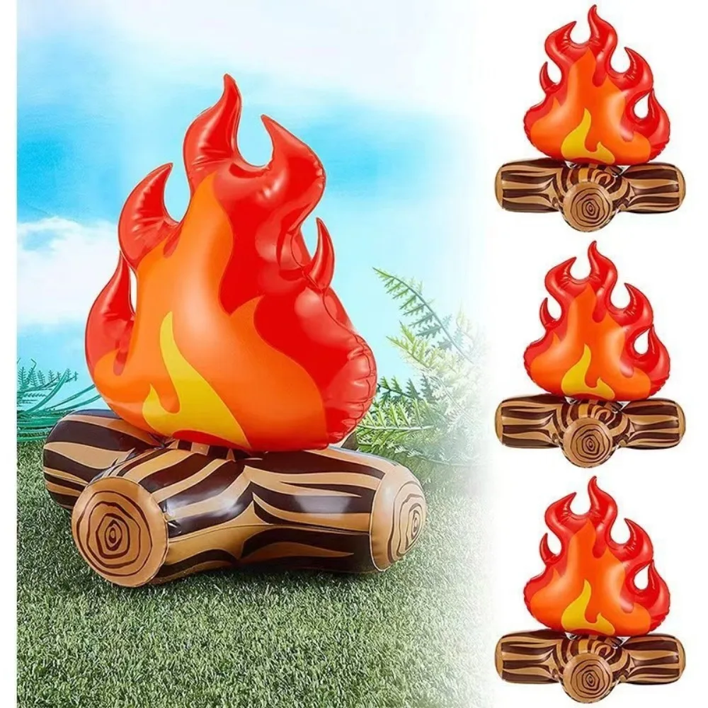 

PVC Inflatable Campfire Gas-filled Flame Model Simulated Flame Simulation Camping Accessory Camping Props Toys Party Decoration