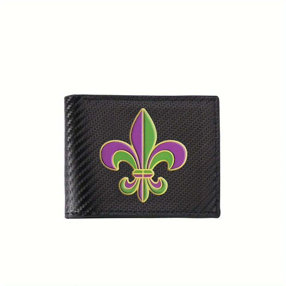 

Мужские кошельки с символом Марди Гра fleur-de-lis, простые деловые, современные, стильные, с принтом, подарки для отца, парня, Рождества