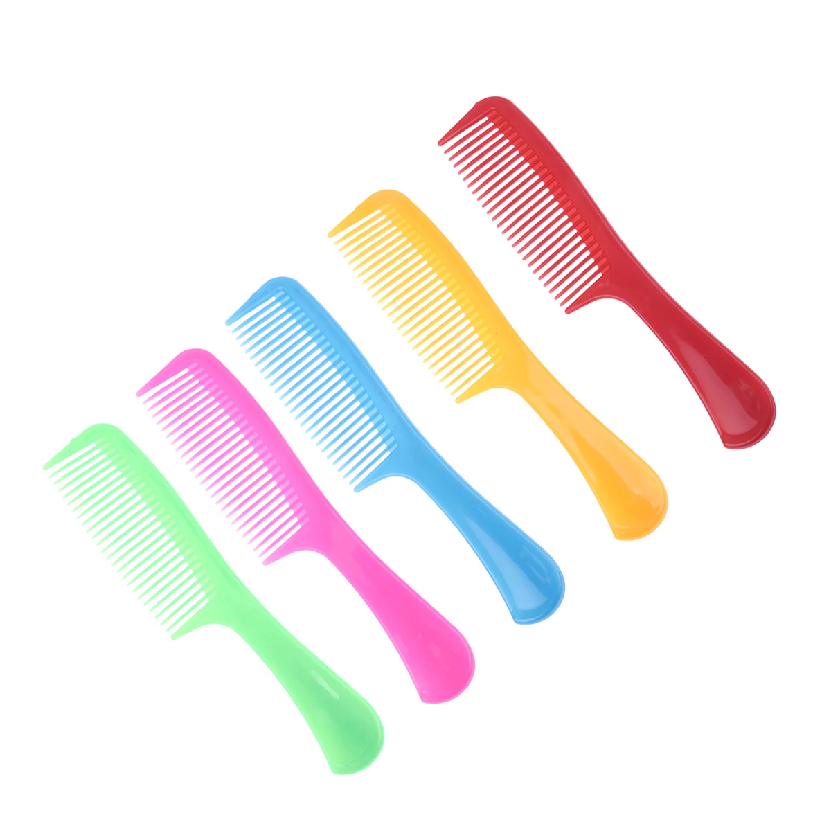 

15Pcs Plastic Colorful Combs Long Handle Design Easy Grasp Hairdressing Tools for Salon Home Mixed Colors Plastic Comb