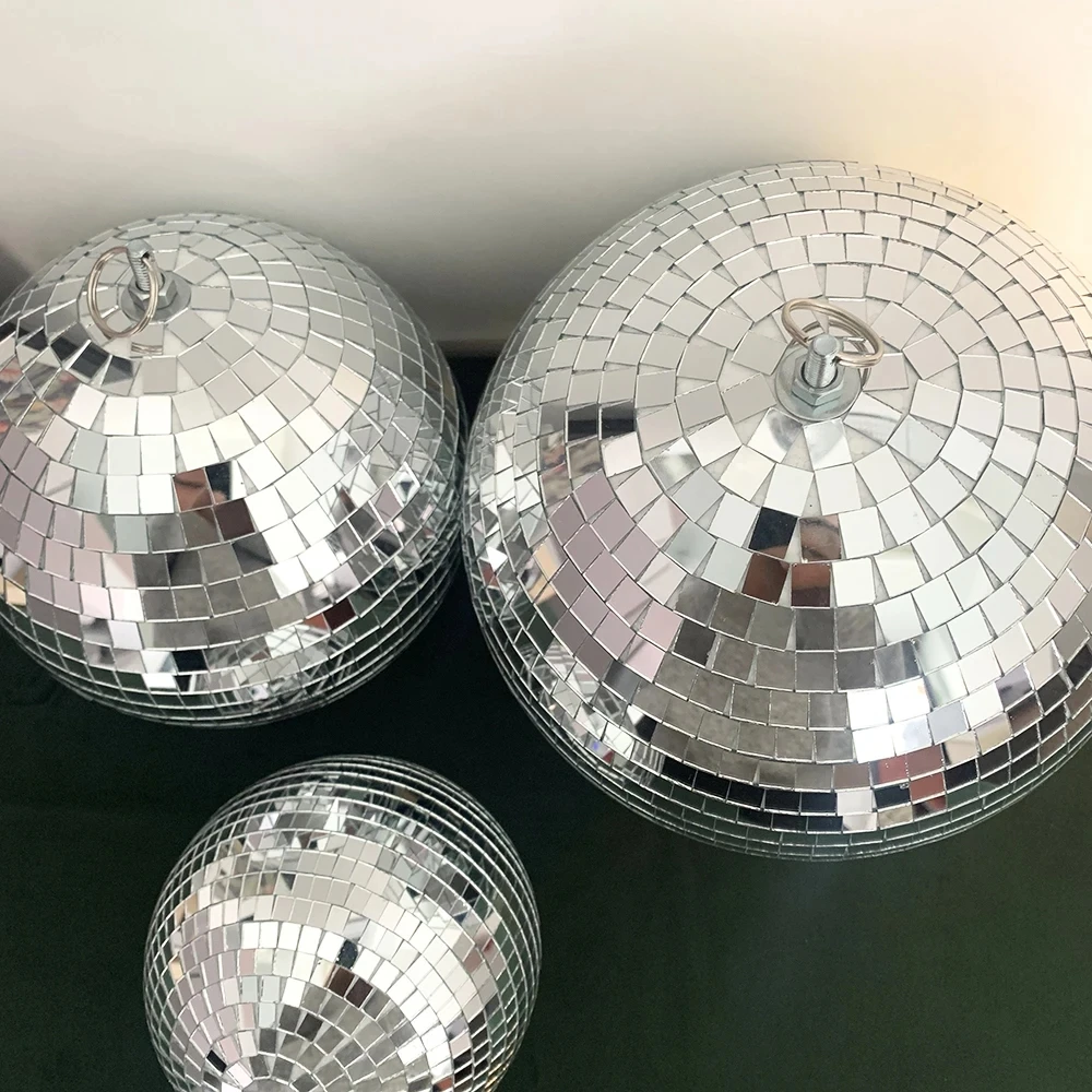 Disco Ball Stage Light Rotating Mirror Ball Wall Decor Glass Ball Party Decorations Bar Reflection Disco Ball Party Decor