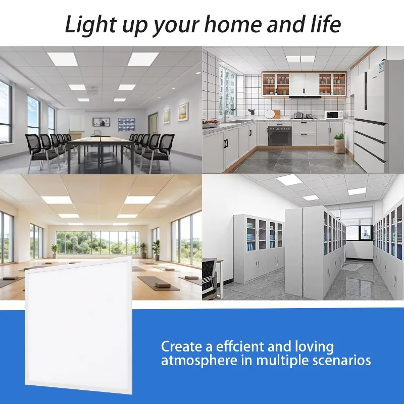 Hot Sale Office Ceiling Recessed Mounted Ultra Thin 60x60 2ft 4ft 30w 36w 40w 48w Led Panel Light with 0-10v Brightness Dimmable