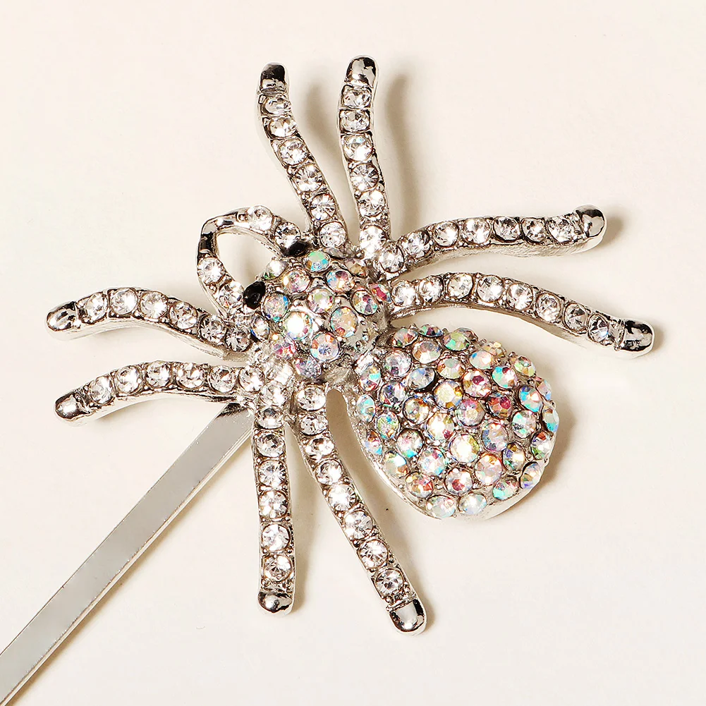 Halloween Spinne Haars pangen für Frauen Mädchen Pony Haarnadeln Strass Haars pangen Festival Prinzessin Haarschmuck Schmuck – Detail 14