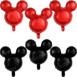 Mickey Mouse Aluminum Foil Balloons, Birthday Party Decoration, Kids Toys Supplies, Air Globos, Black, Red, Baby Shower, 24