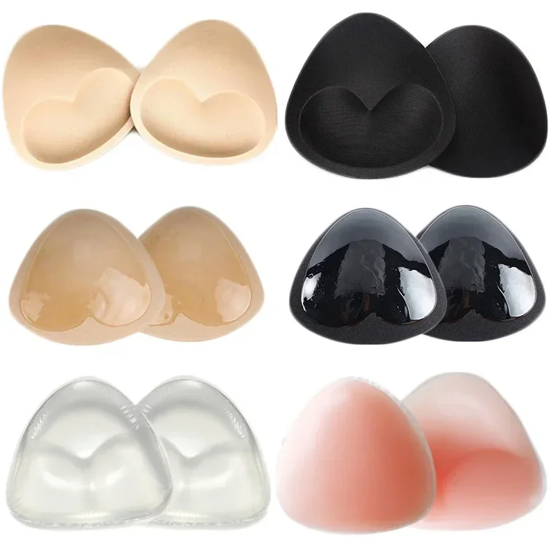 Reggiseno estivo da donna Inserto per reggiseno Coppa del reggiseno Seno più spesso Push Up Cuscinetti in silicone Adesivi per copricapezzoli Inserti per bikini Undies Intimo