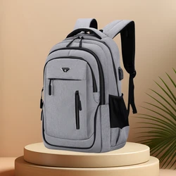 Mochila GRANDE para ordenador portátil de 15,6 pulgadas/17,3 pulgadas con USB para hombre, bolso escolar para ordenador de negocios, Oxford, resistente al agua, mochila para la universidad