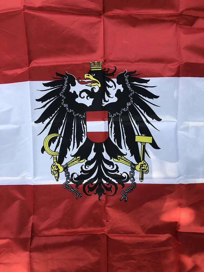 SKY FLAG 90*150cm Austria Eagle National Flags Banners with Coat of Arms Austrian Emblem Country Flag polyester printed