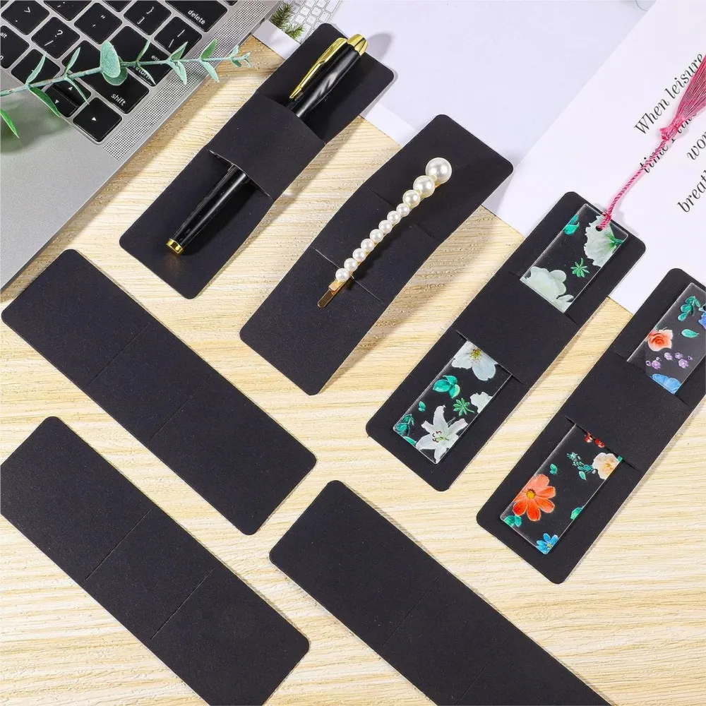 10/30/50pcs 4.5x15cm Kraft Resin Bookmark Sleeves DIY Display Card Holder for Bookmark Wrapping Small Business Packaging Supply
