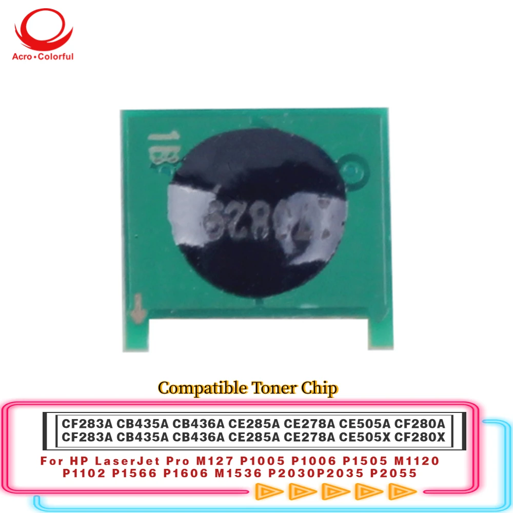 

Совместимый чип тонера CF283A CB435A CB436A CE285A CE278A CE505A CF280A для принтера HP Laser Pro M127 P1005 P1006 CE505X CF280X