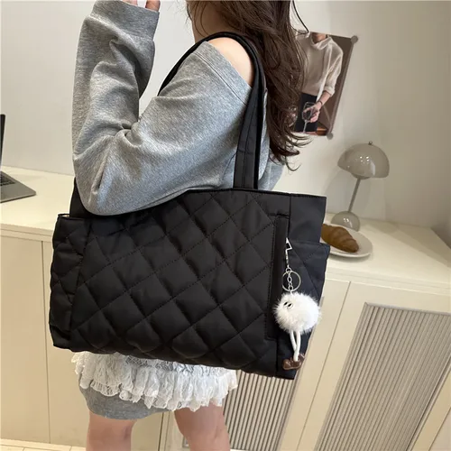 Bolso de hombro rectangular de gran capacidad para ir al trabajo, bolso de mano con asa informal de estilo coreano