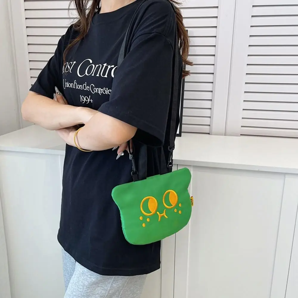 

Fashionable Kawaii Cartoon Crossbody Bag Cute Black Cat Printed Women's Shoulder Bag Soft Stylish Cat Printed Handbags Lady