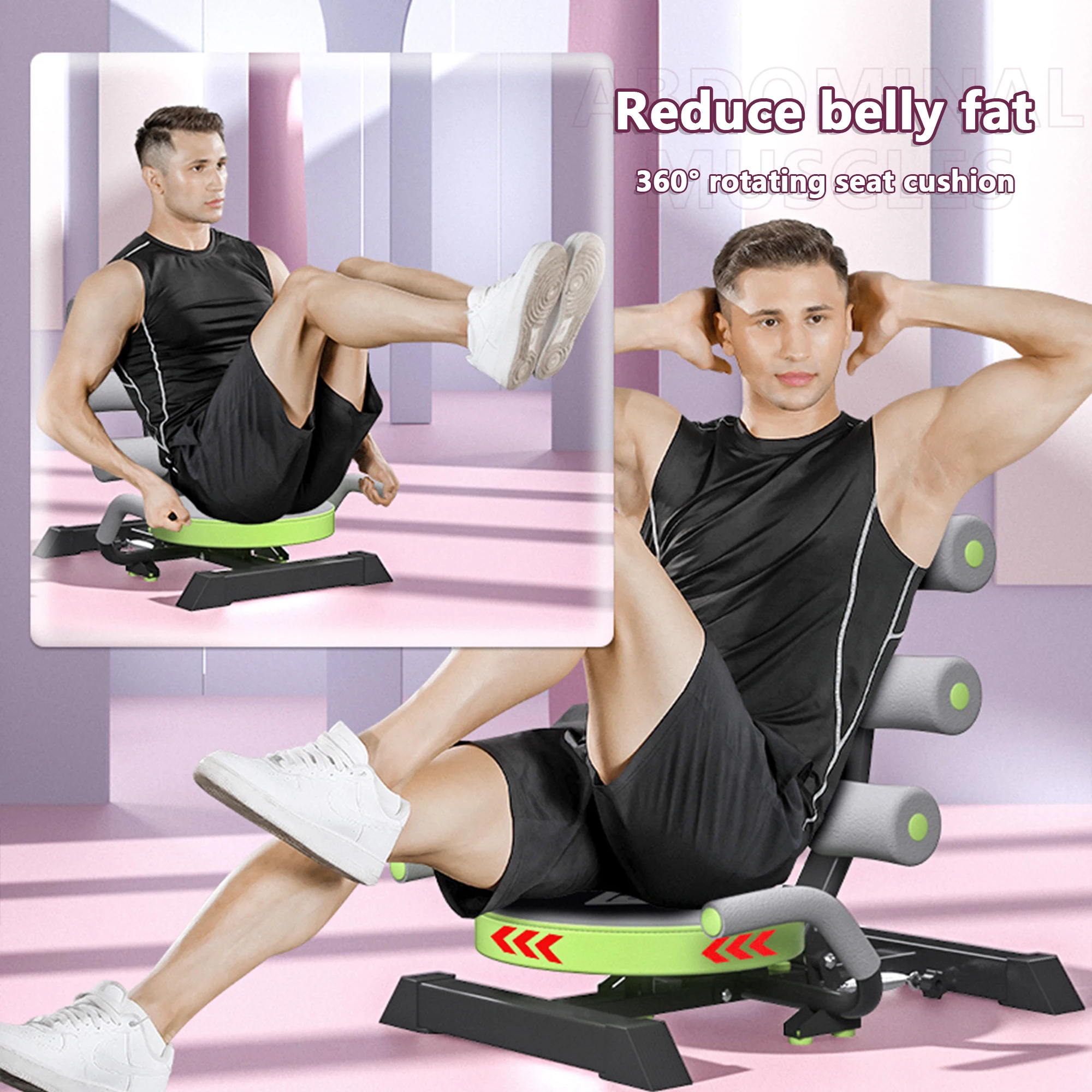 Ab Machine Sit Up Bench Abs Exerciser EquipmentAbdominal Portable Workout Crunch Core Fitness Workout Gym Fitness Machine