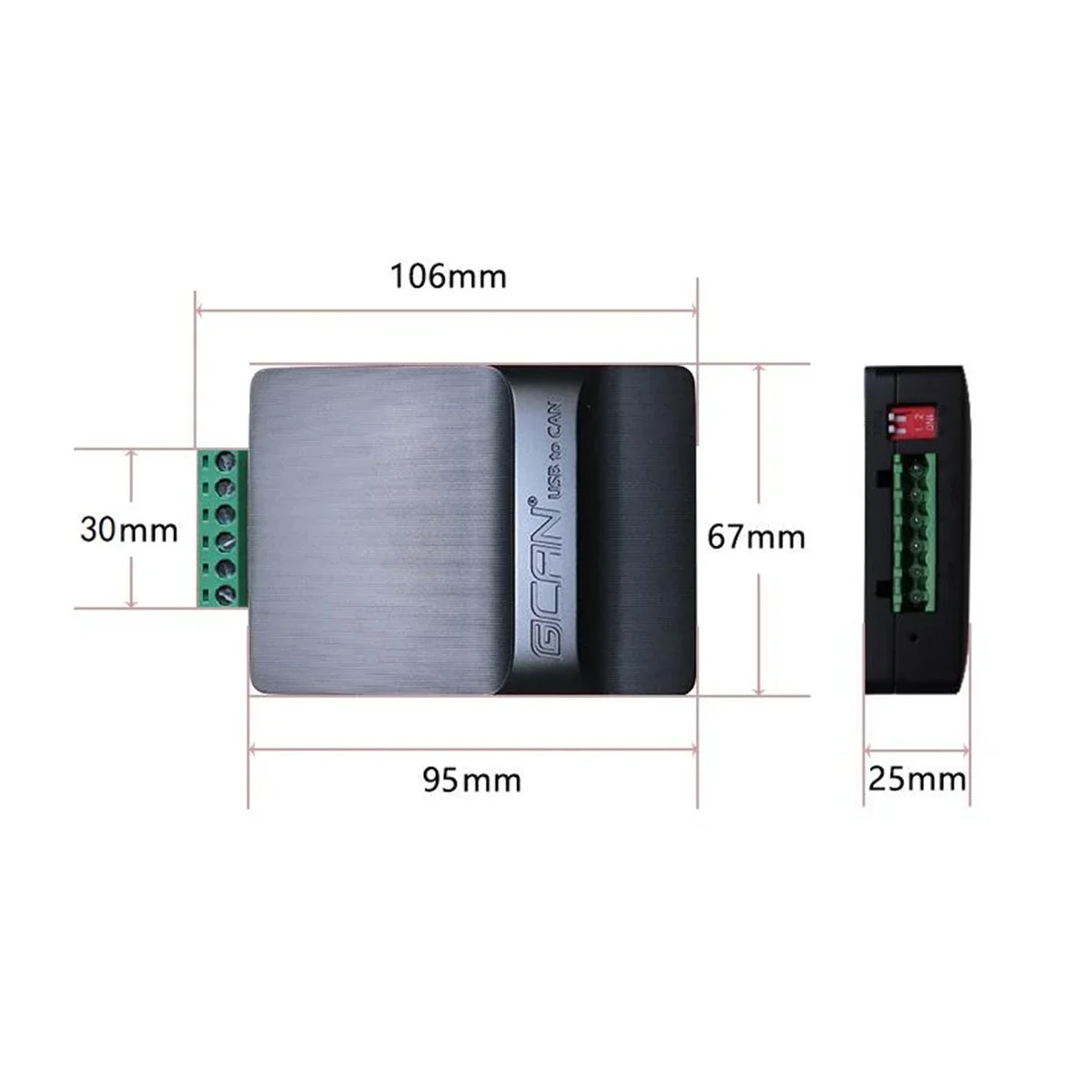 Compatible with ZLG Industrial Single Channel USBCAN Analyzer Automotive Data Decoding Diagnostic Analyzer Tool