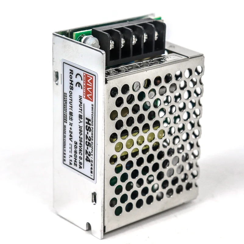 Fonte de alimentação com interruptor de saída única de tamanho pequeno HS-25W industrial 1A 220VAC a 24vdc 48vdc 1 - 50W 110vac/ 220vac 110VAC ou 220VDC