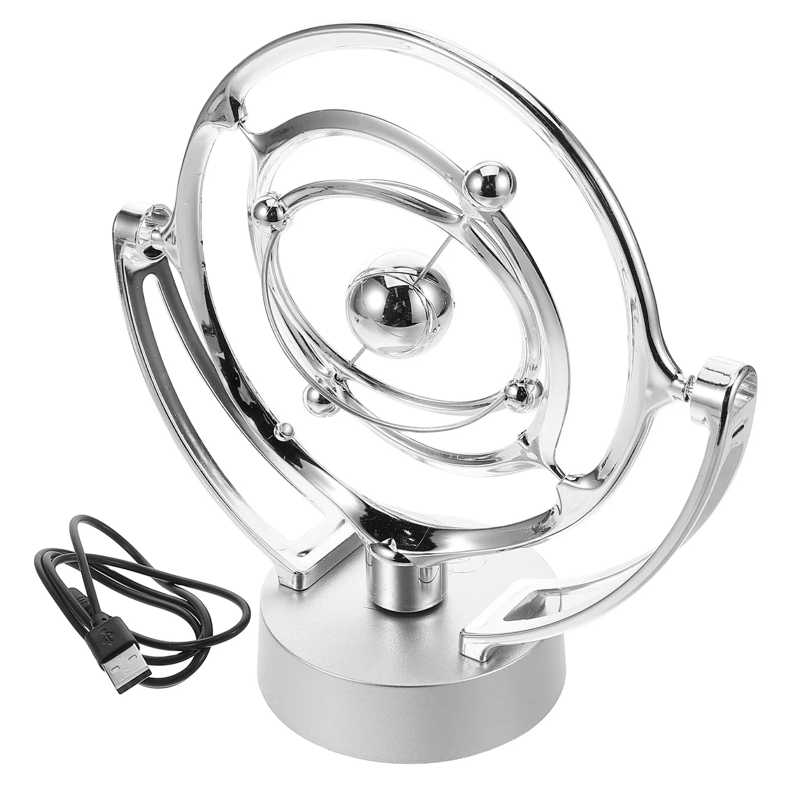 

Настольный электронный маятник-глобус с эффектом вечного движения, уникальный декор для стола, рабочего места, автофургона, украшение с эффектом движения Вселенной