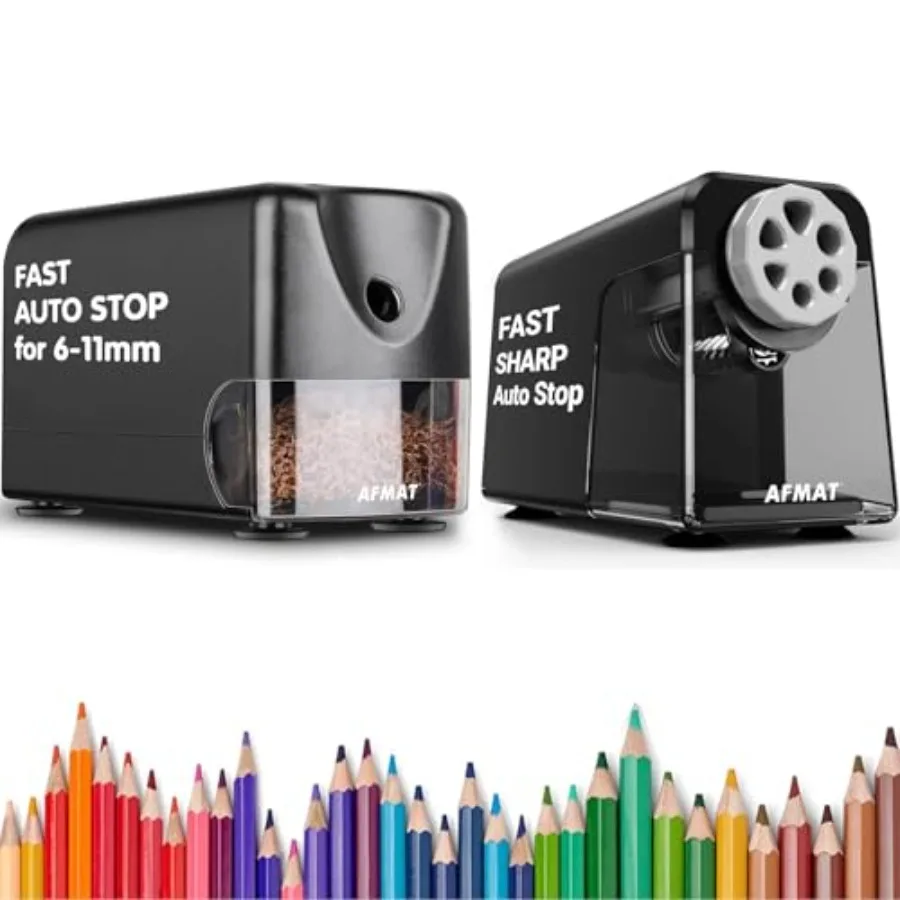 

Электрическая точилка для карандашей на 6 отверстий и мощная электрическая точилка для карандашей