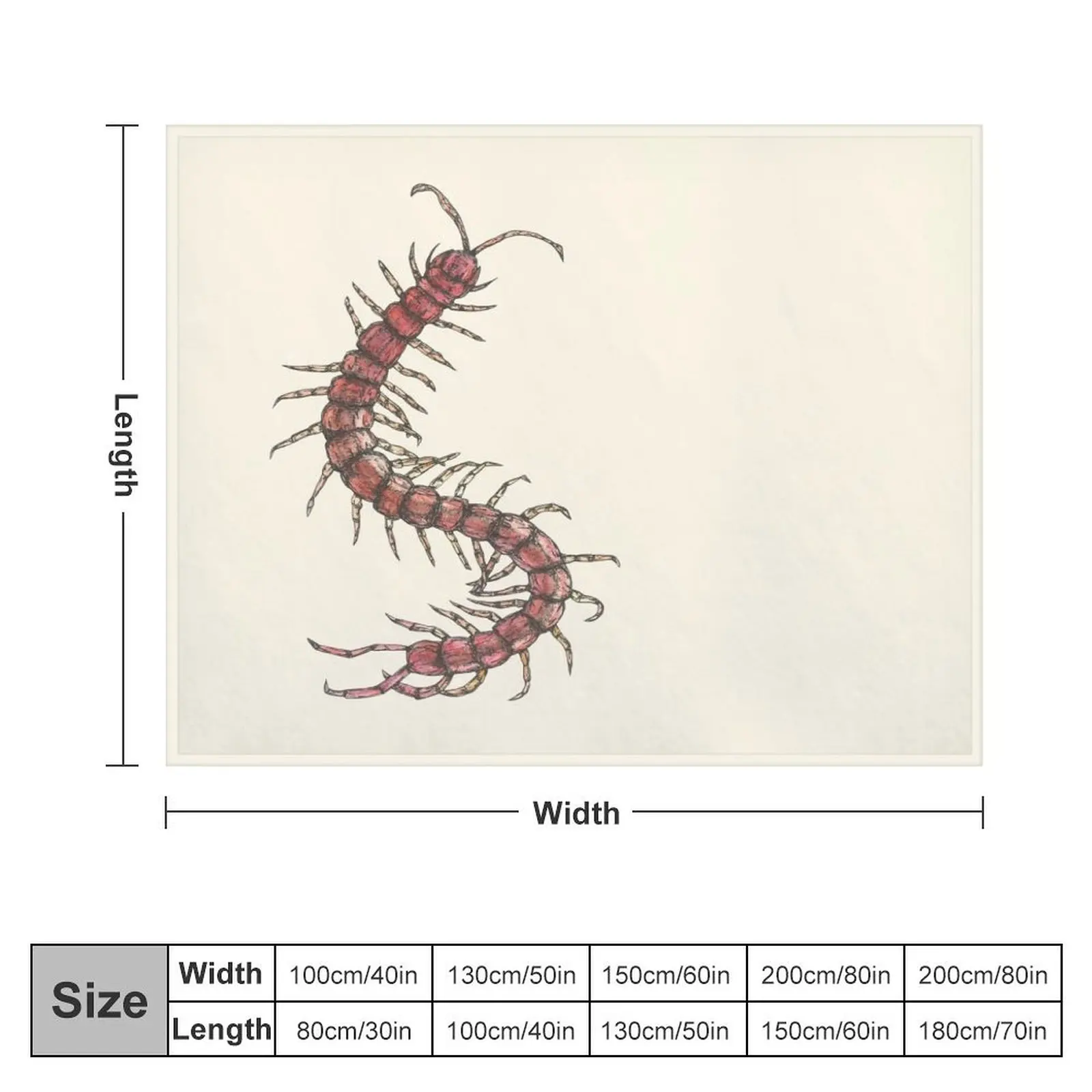 Centipede Throw Blanket Personalized Gift warm for winter Blankets