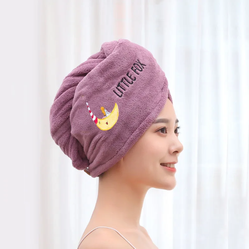 Women Girl's Magic Microfiber Shower Cap  Bath Hats for Women Dry Hair Cap Quick Drying Soft for Lady Turban Head Towel