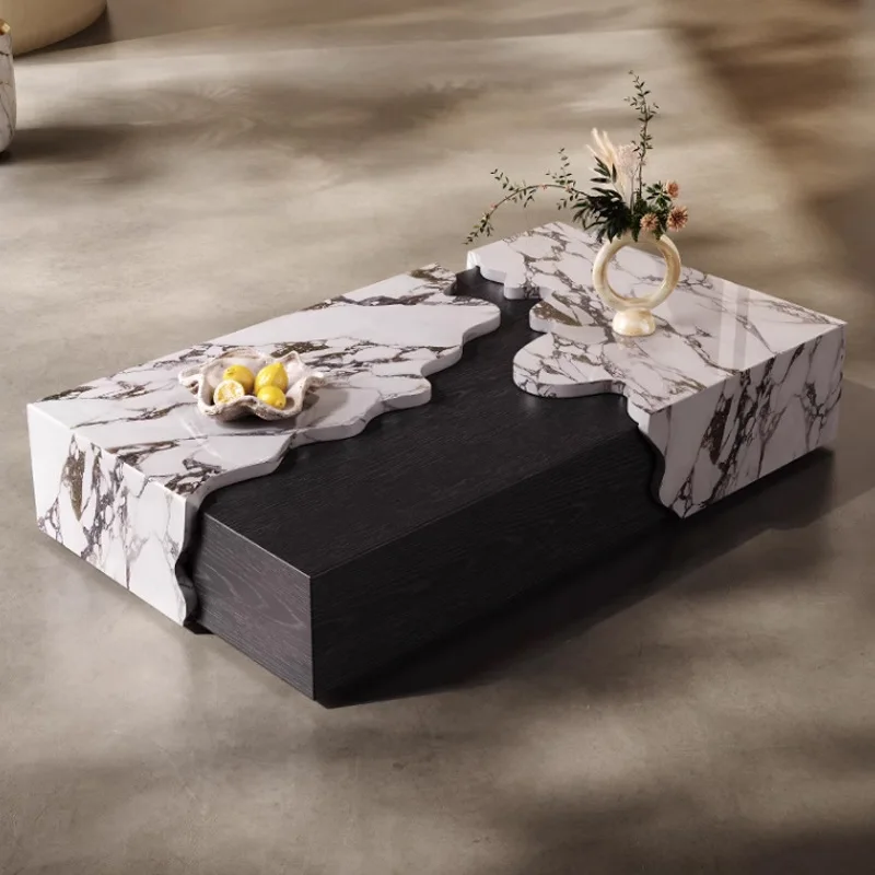 

Italian Minimalist Marble Coffee Tables Nordic Living Room Luxury Designer Coffee Table Artistic Villa Home Furniture Mesa FYCT
