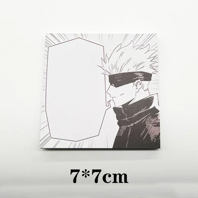 7×7CM 40/50PCS Itadori Yuji Gojo Memo Pad Artistic Creative Cartoon Notebooks Anime Character Office Supplies Limited Edition