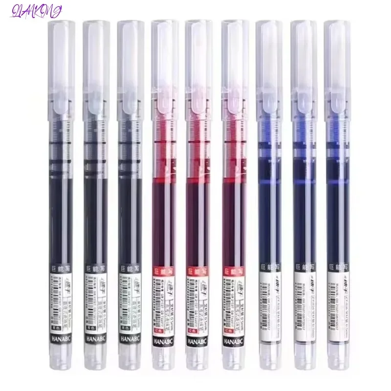 

5Pcs/set High Quality Needle Type Gel Pens Straight Liquid Ballpoint Pen Kawaii Stationery School Office Supplies Writing