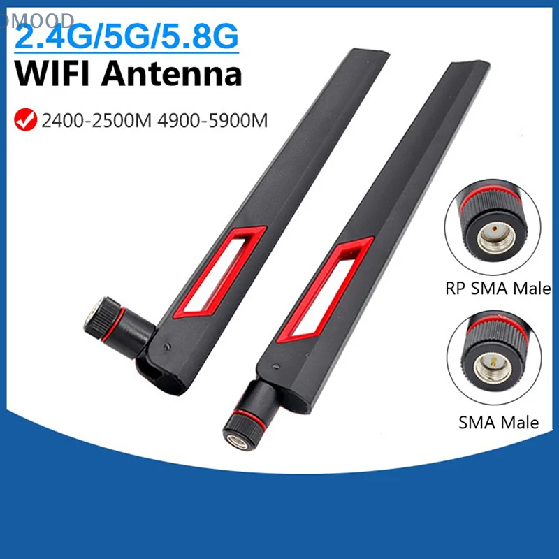 2pcs 10 dbi Dual band WIFI Antenna 2.4G 5G 5.8Gh Universal Antennas Amplifier