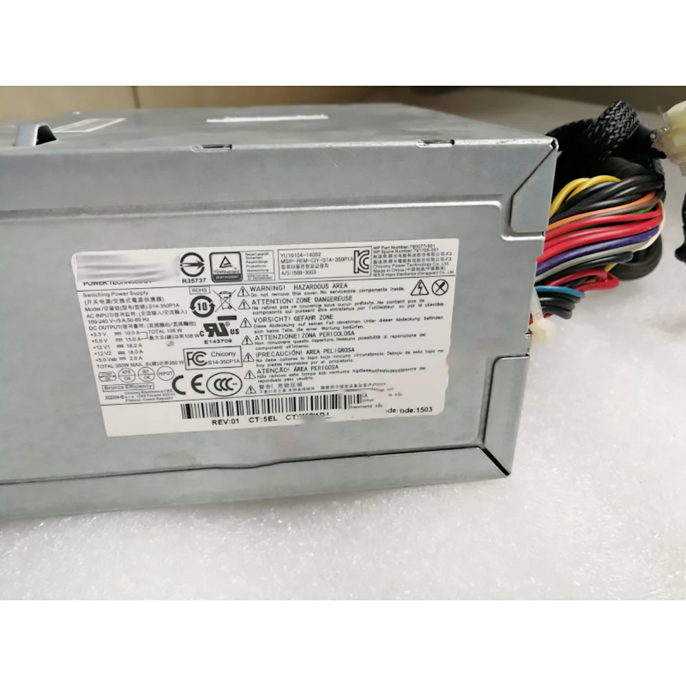 S14-350P1A For HP ML110 G9 Server Power Supply 780077-501 791705-001 350W