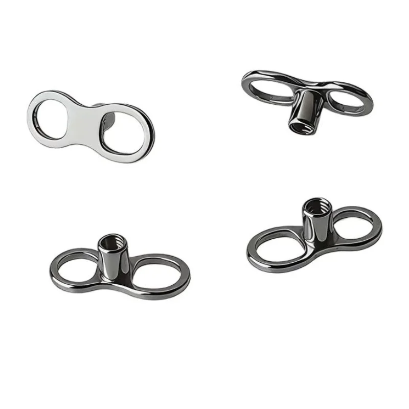 10 Pcs G23 Titanium Dermal Anchor 2 Holes Base Replacement Piercing Body Jewelry