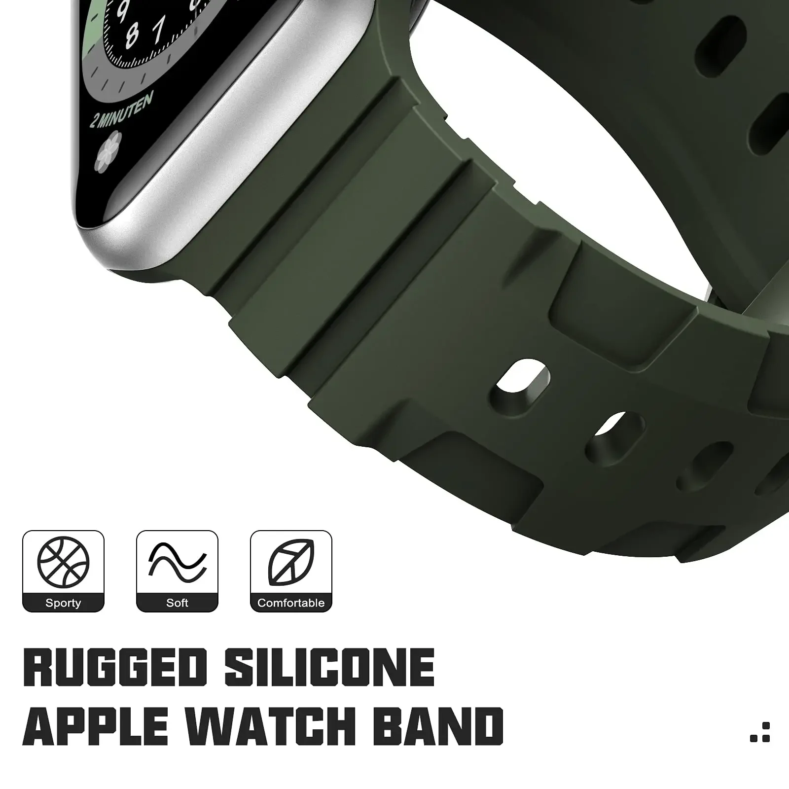 لينة الرياضة درع سيليكون حزام ل أبل الترا 2 الفرقة 49 مللي متر 46 مللي متر 45 مللي متر 41 مللي متر دبوس المفاجئة سوار 44/40 مللي متر iWatch 6 SE 7 8 9 10