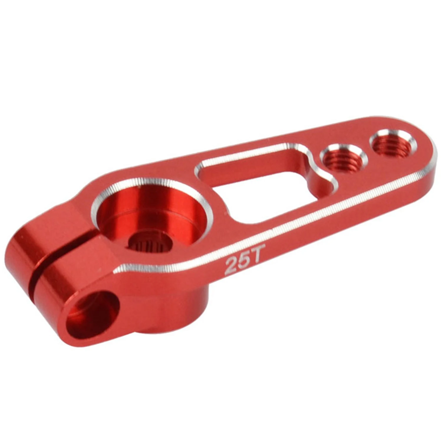 B49B-2PCS Aluminum Alloy 25T 31Mm Steering Servo Arm Horn For RC Car Crawler Parts,Black & Red