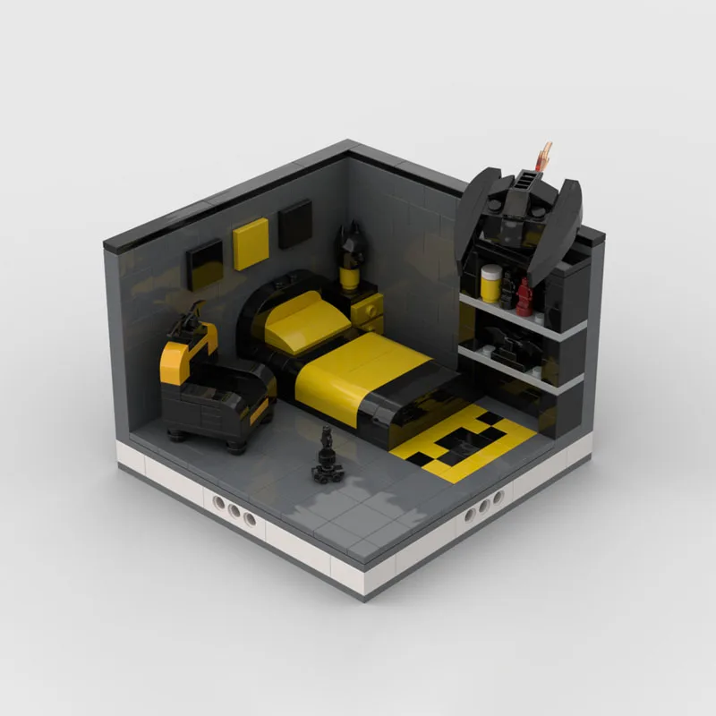 281PCS MOC Super Heroes Room Design Kreative bausteine Pädagogisches spielzeug Modulare geschenke Ornamente