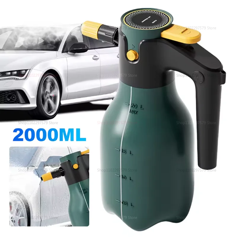 เครื่องฉีดโฟมล้างรถ 2 ลิตร แบบมือถือ ใช้ไฟฟ้า ความจุขนาดใหญ่ เป็นมิตรกับสิ่งแวดล้อม สำหรับทำความสะอาดกระจกและดูแลรักษารถยนต์