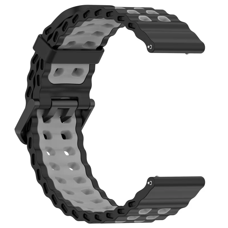 22 mm Ocean-Silikonband für Amazfit Bip Max Sports, zweifarbiges Armband für Amazfit Bip Max, Ersatzzubehör, Correa – Detail 11