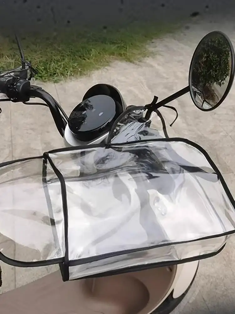 AliExpress NONE Motorcycle Scooter Handlebar Protective Rain Cover Transparent Riding Muff Winter Thermal Gloves Waterproof Handlebar Mittens