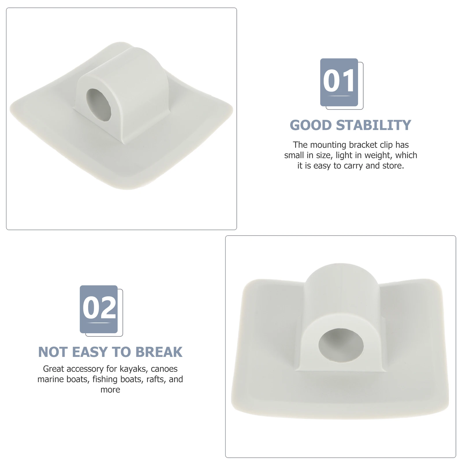 

2Pcs Kayak Motor Mount Sturdy Engine Fixed Buckle Lightweight Mount Stand Holder for Inflatable Boat Canoe Fishing Accessory