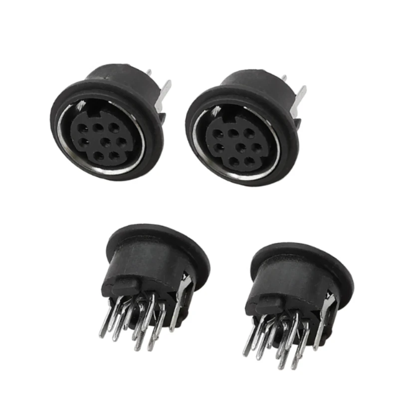 

5/10Pcs/lot 8 Pin Mini DIN Female Socket Connector 8Pin DIN Mini Jack PS2 Mini Circular DIN Terminal Chassis