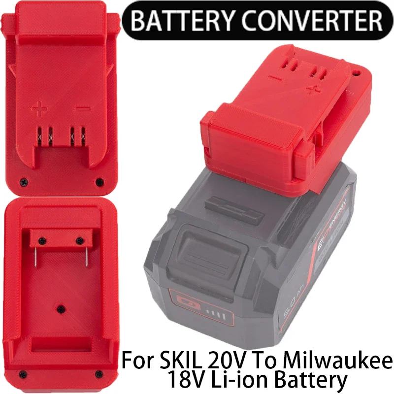 

Battery Adapter for Milwaukee 18V Li-Ion Tools Converter to SKIL 20V Li-Ion Battery Adapter Power Tool Accessory